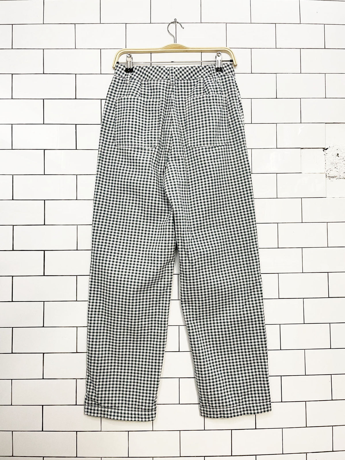 sunday best jaden check organic cotton pants | aritzia