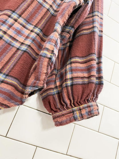 ae boho parie sleeve flannel shirt - good market thrift store