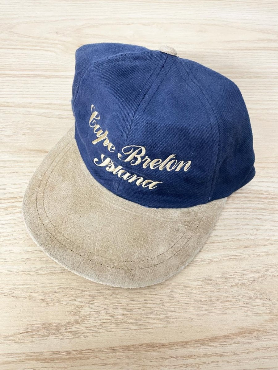 vintage 90s AJM cape breton suede brim cap - good market thrift store
