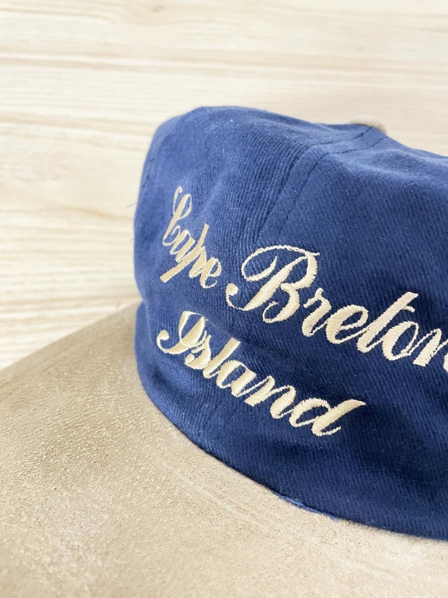 vintage 90s AJM cape breton suede brim cap - good market thrift store