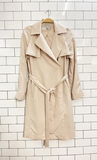 h&m soft touch snap button trench coat - good market thrift store