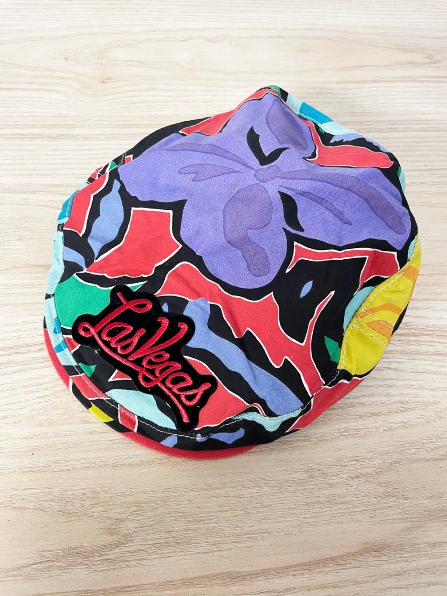 vintage 80s las vegas patch tropical flat cap | GA headwear - good market thrift store