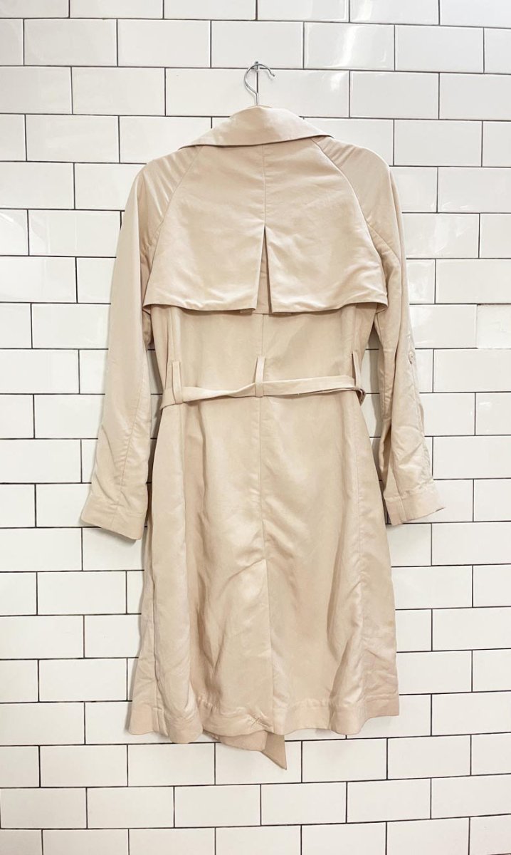 h&m soft touch snap button trench coat - good market thrift store