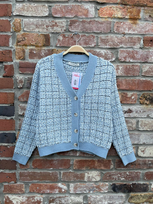 moon & madison tweed knit cardigan