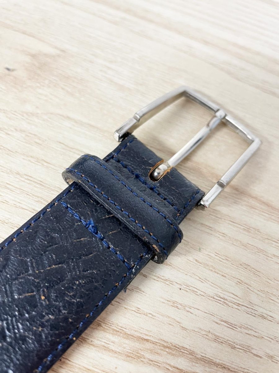 vintage bench craft tooled leather belt - good market thrift store