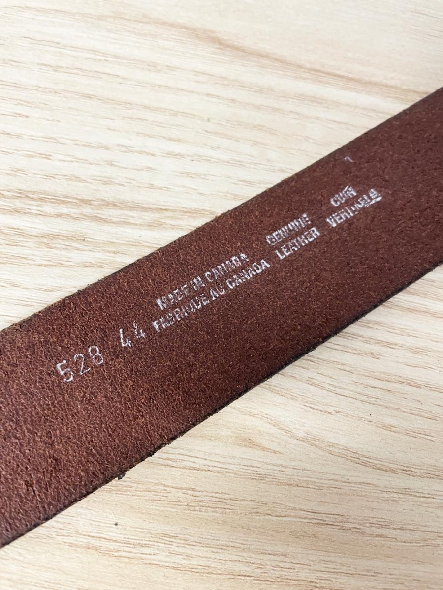 vintage tooled leather belt | made in Canada - good market thrift store