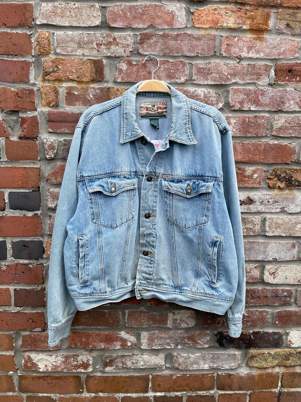 vintage 90s exp denim trucker jacket