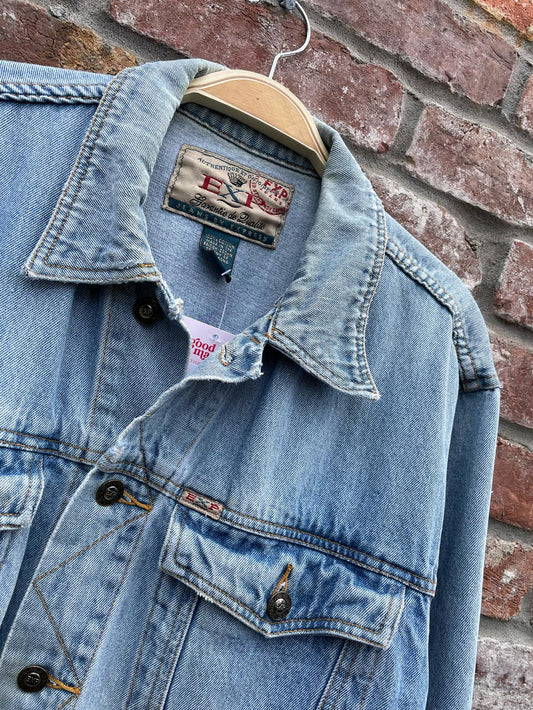 vintage 90s exp denim trucker jacket