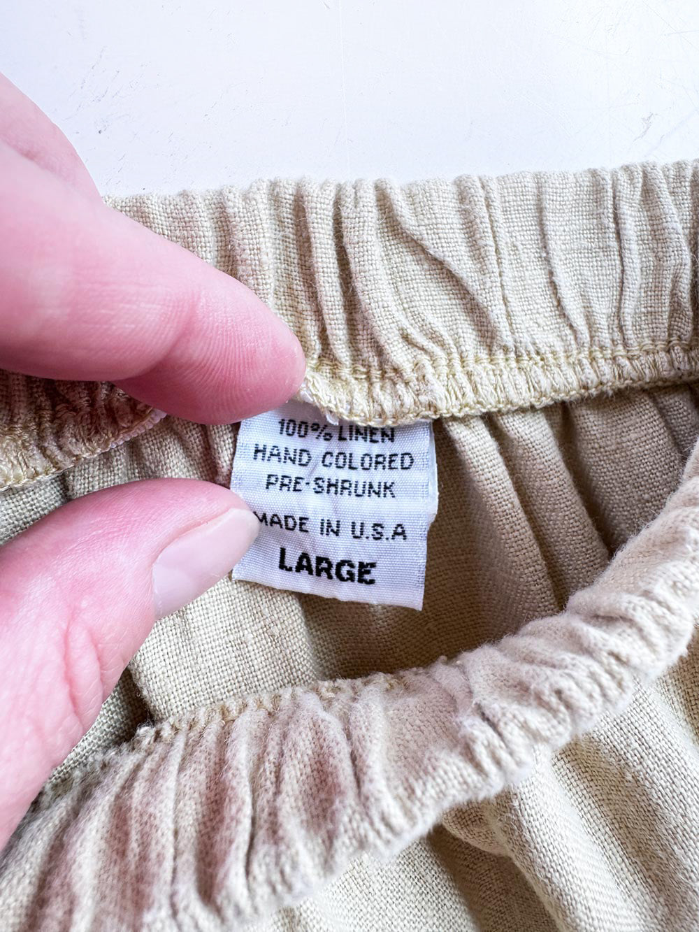 vintage russ berens malibu 100% linen casual pants | made in USA