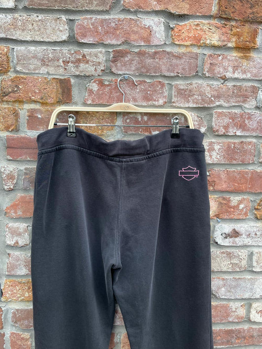 vintage 00s harley davidson wide leg sweatpants