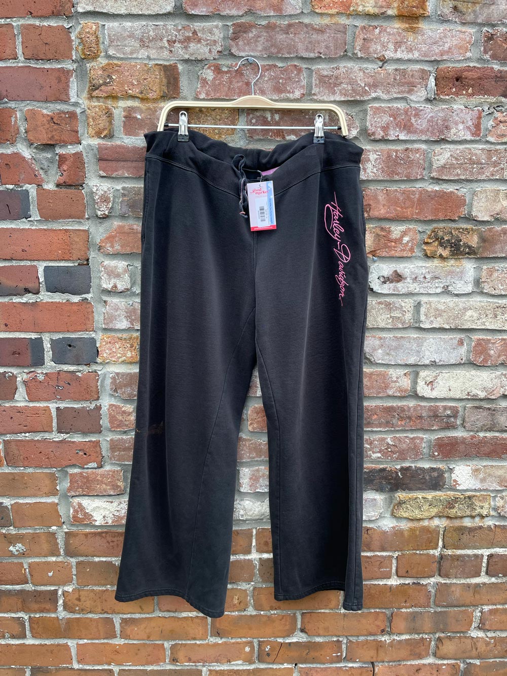 vintage 00s harley davidson wide leg sweatpants