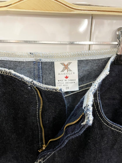 vintage 90s manager denim midi skirt - good market thrift store