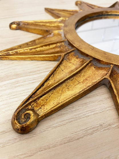 vintage 90s gilded sunburst mirror - good market thrift store