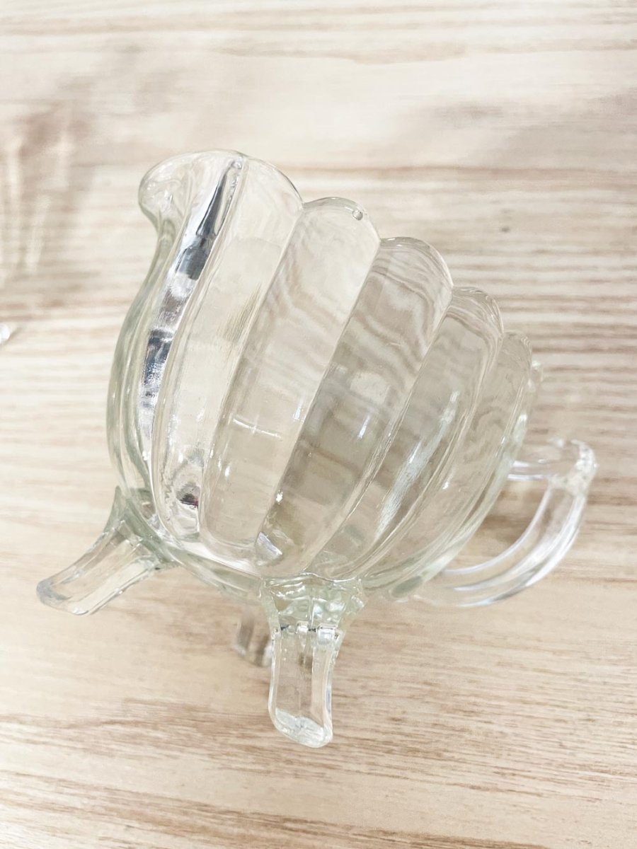 x2 vintage imperial depression glass creamer + sugar bowl set - good market thrift store