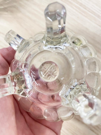 x2 vintage imperial depression glass creamer + sugar bowl set - good market thrift store