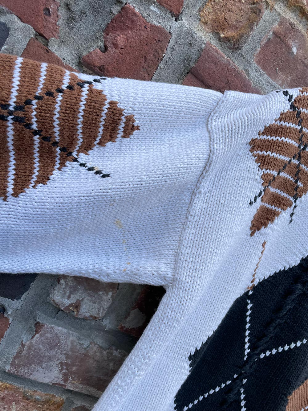 vintage mister leonard abstract argyle knit sweater