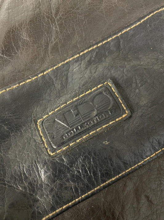 vintage 90s aldo faux leather shoulder tote - good market thrift store