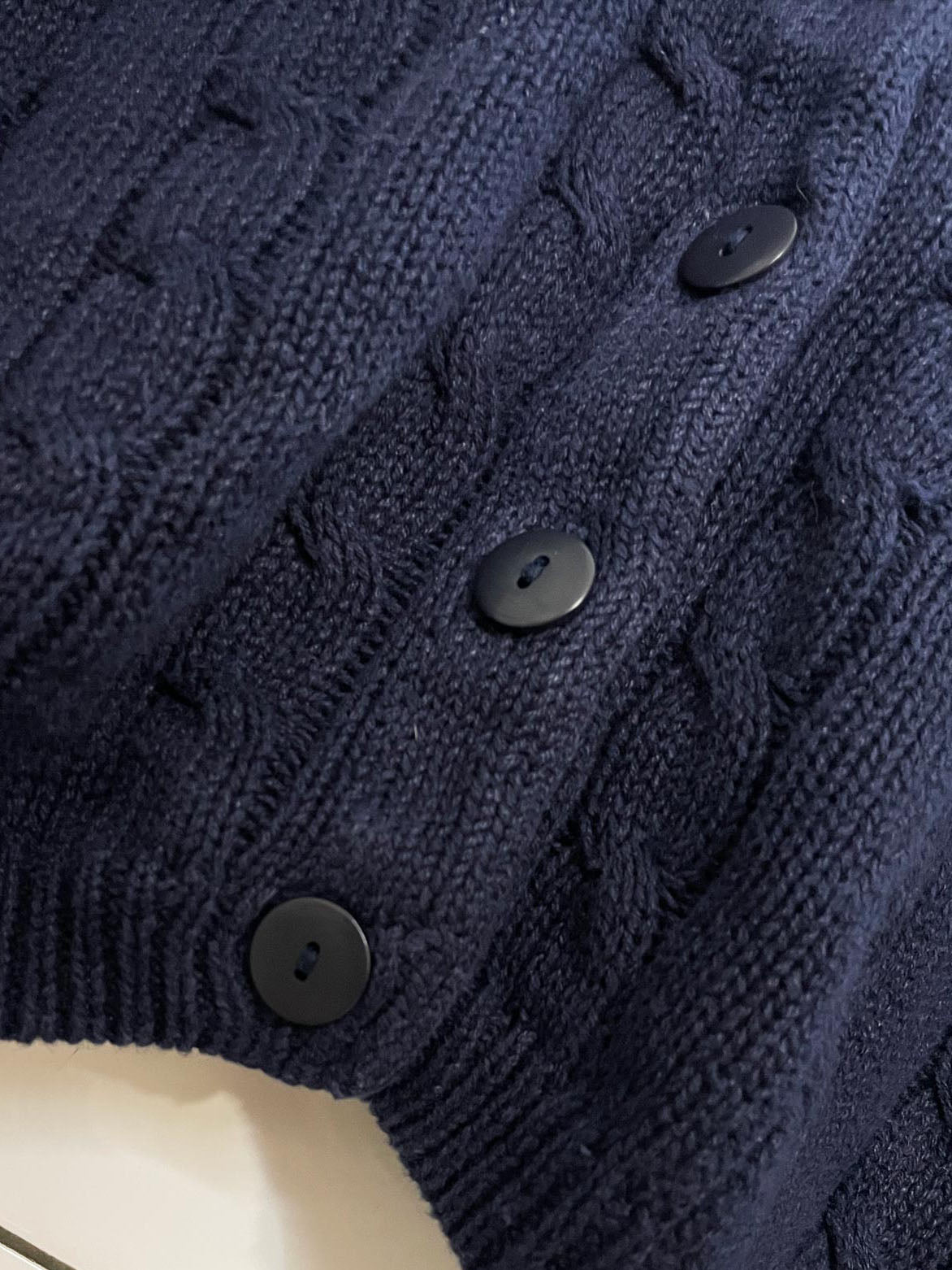 vintage princeton club ramie-blend cable knit cardigan sweater