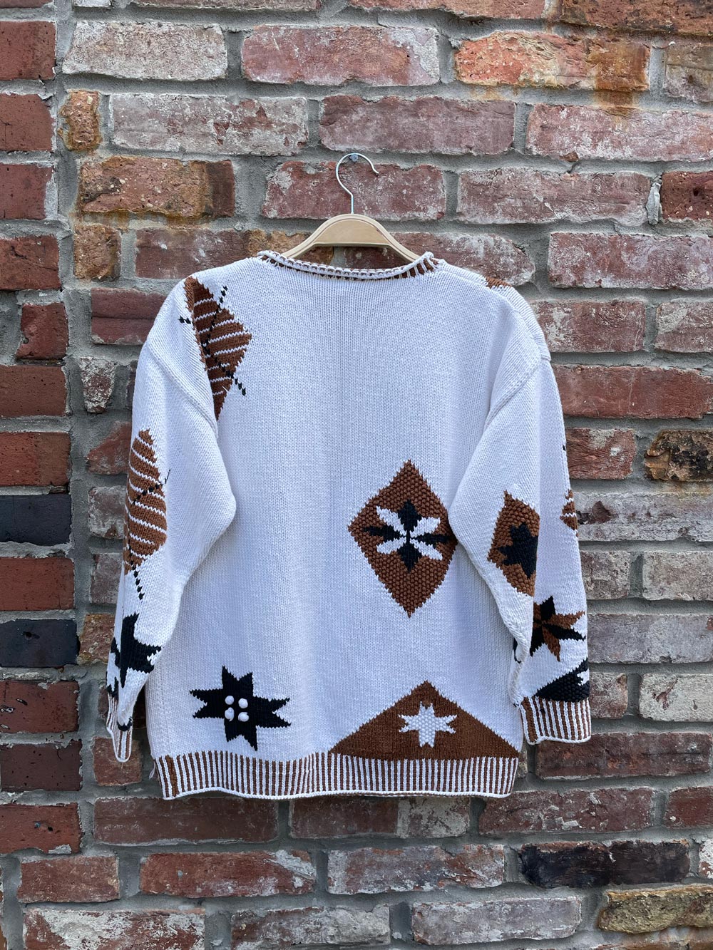 vintage mister leonard abstract argyle knit sweater