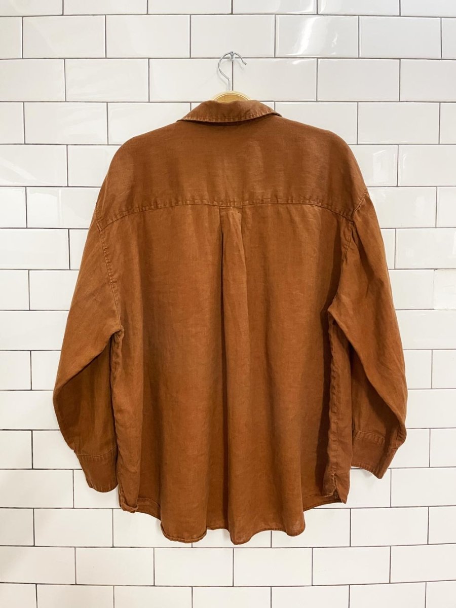 oysho 100% linen relaxed shirt - good market thrift store