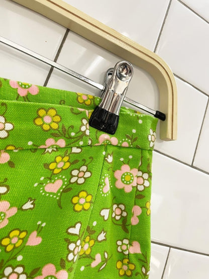 vintage 70s handmade retro floral shorts - good market thrift store