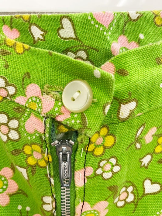 vintage 70s handmade retro floral shorts - good market thrift store