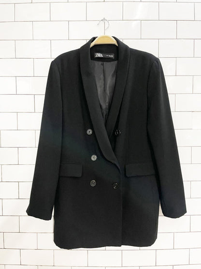zara double breasted drape front blazer - good market thrift store