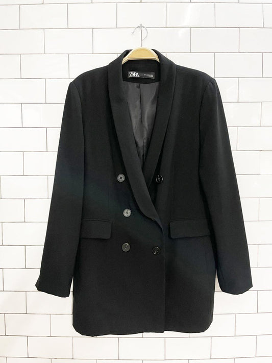 zara double breasted drape front blazer - good market thrift store
