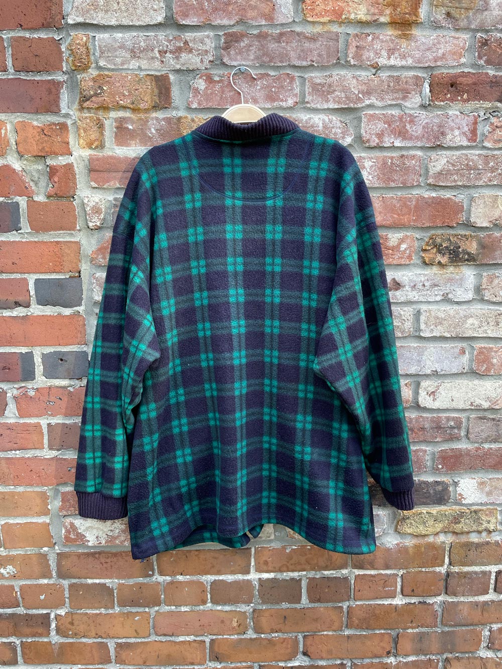 vintage sostanza fleece plaid shirt jacket