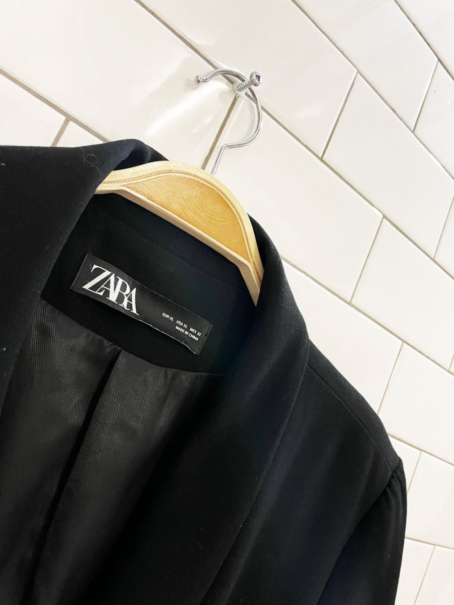 zara double breasted drape front blazer - good market thrift store