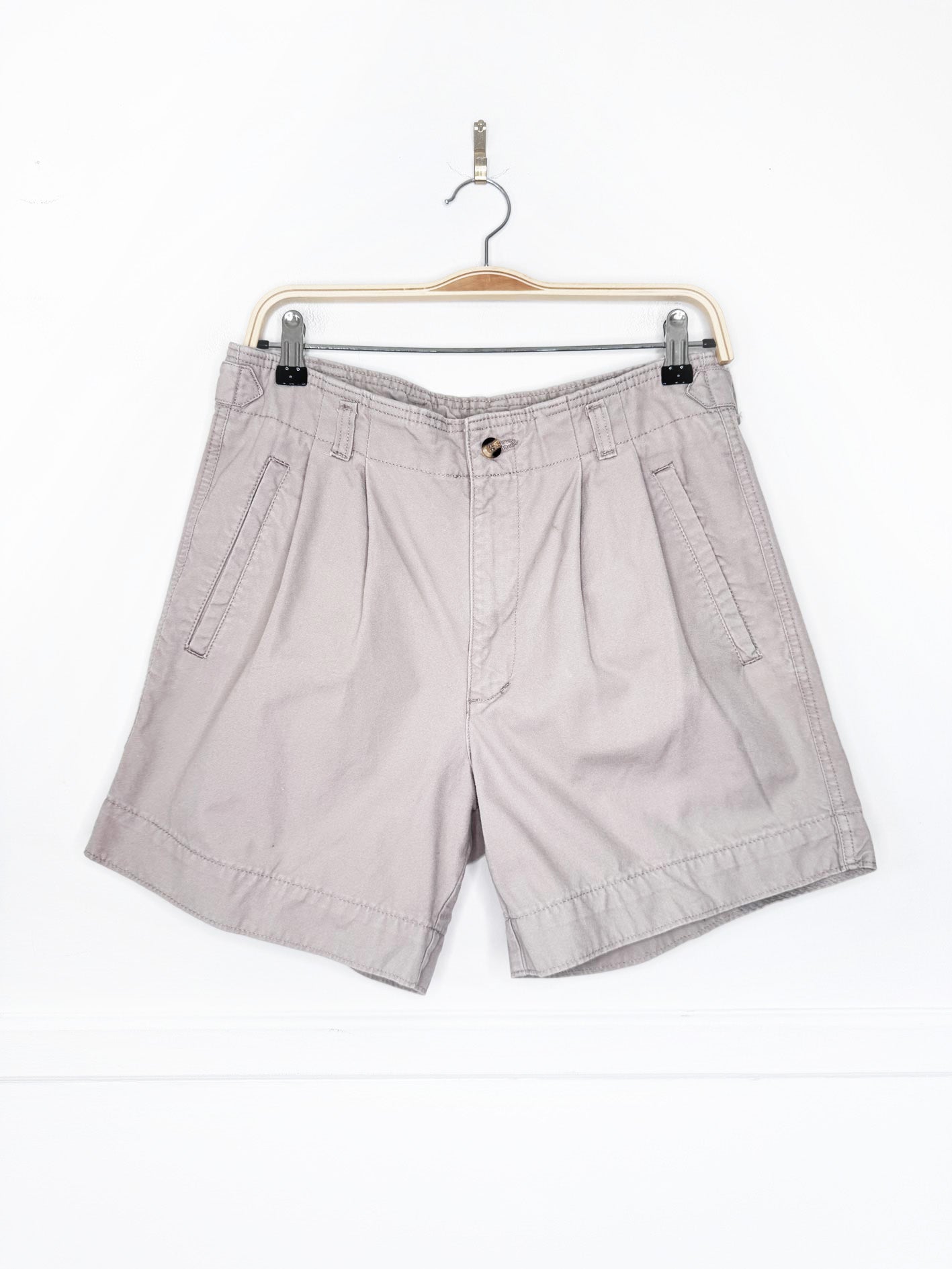 vintage EGO cinch waist pleated twill short