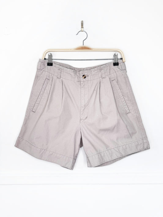 vintage EGO cinch waist pleated twill short