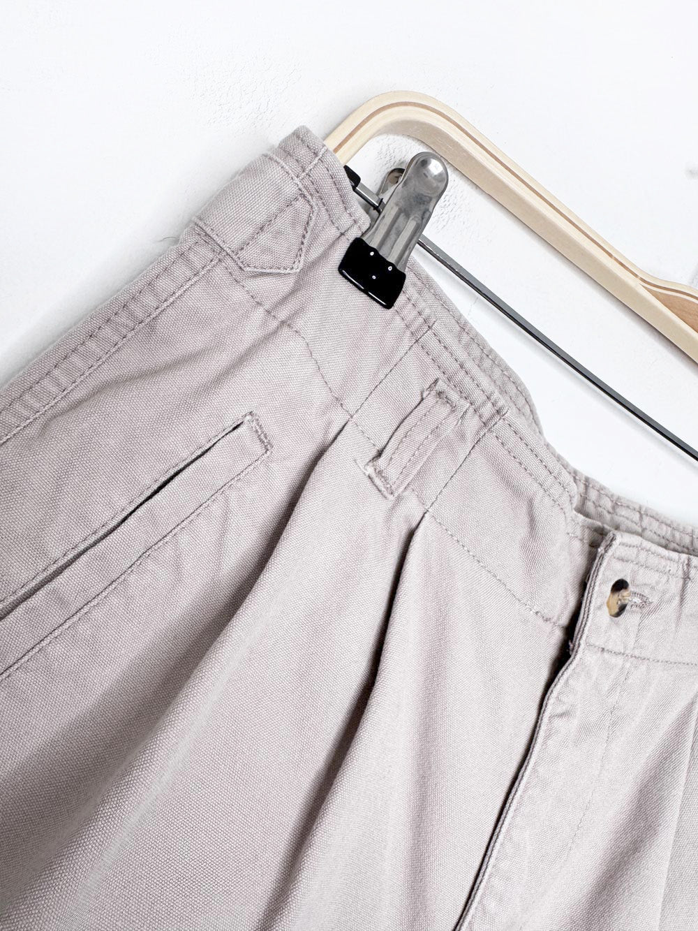 vintage EGO cinch waist pleated twill short