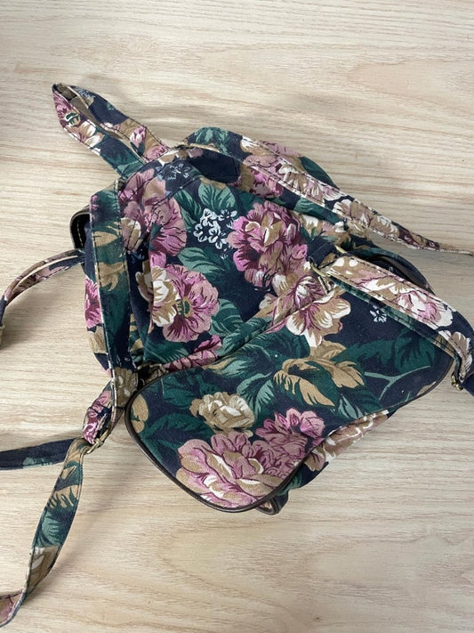 vintage 90s floral canvas mini backpack - good market thrift store