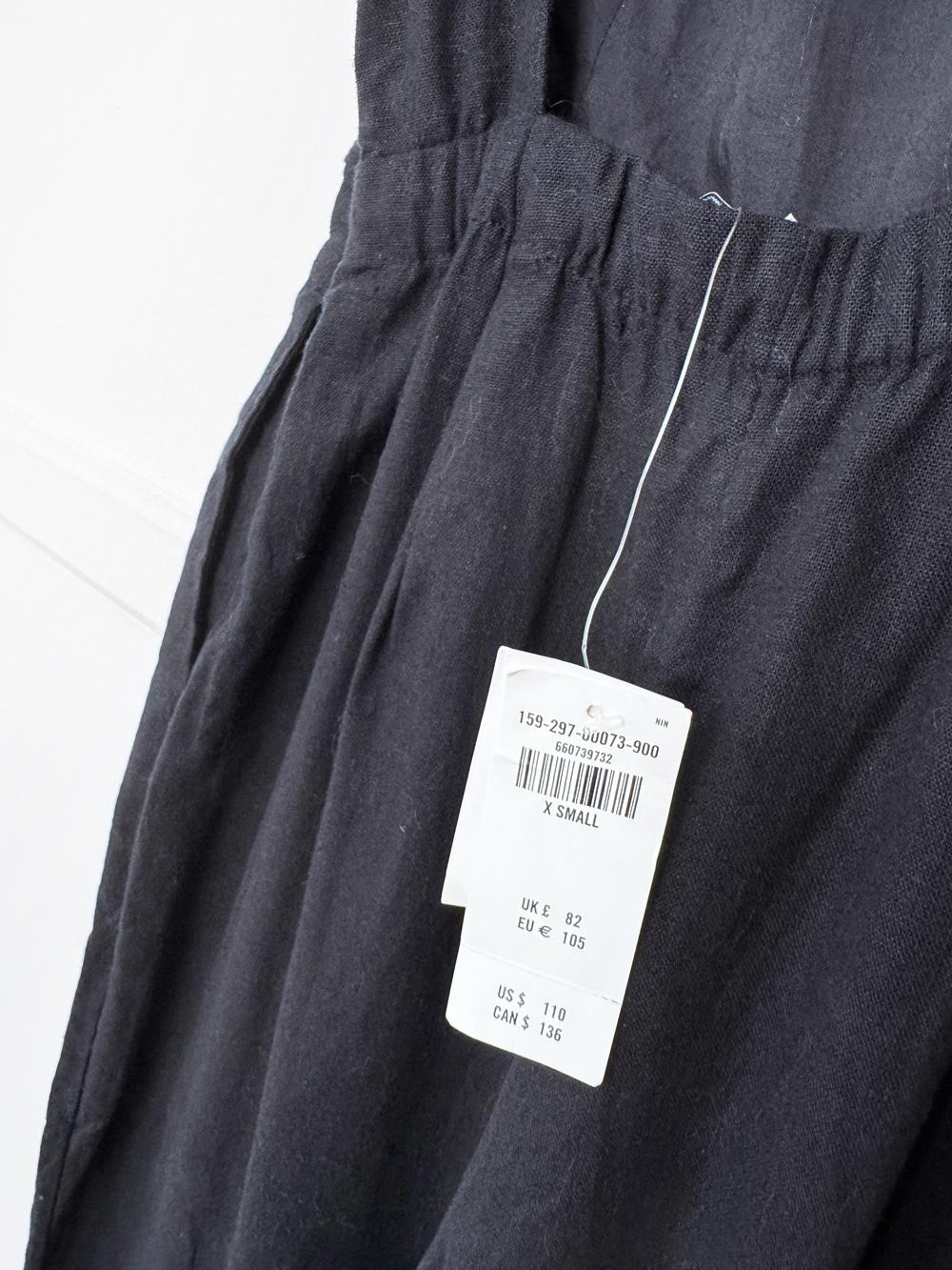 nwt abercrombie linen-blend open back high neck wide leg jumpsuit