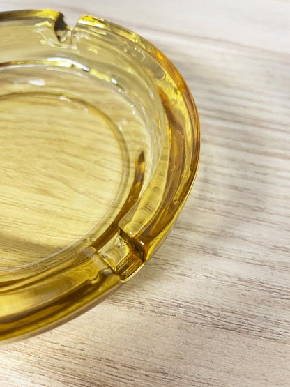 vintage amber glass ash tray - good market thrift store