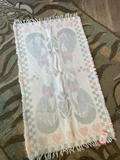 vintage 90s cat rug / bath mat