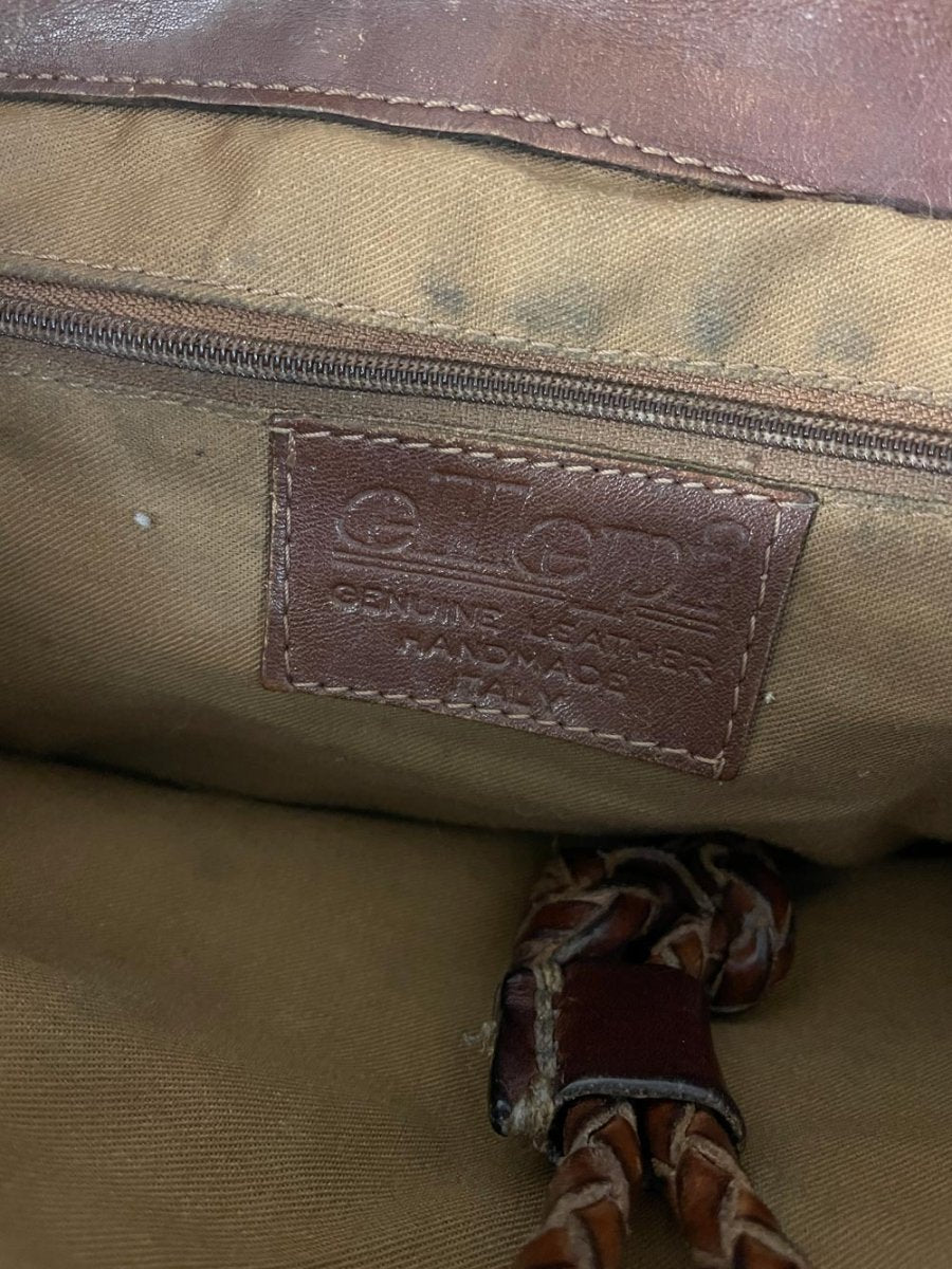 vintage ellepi italy patchwork leather bucket bag - good market thrift store