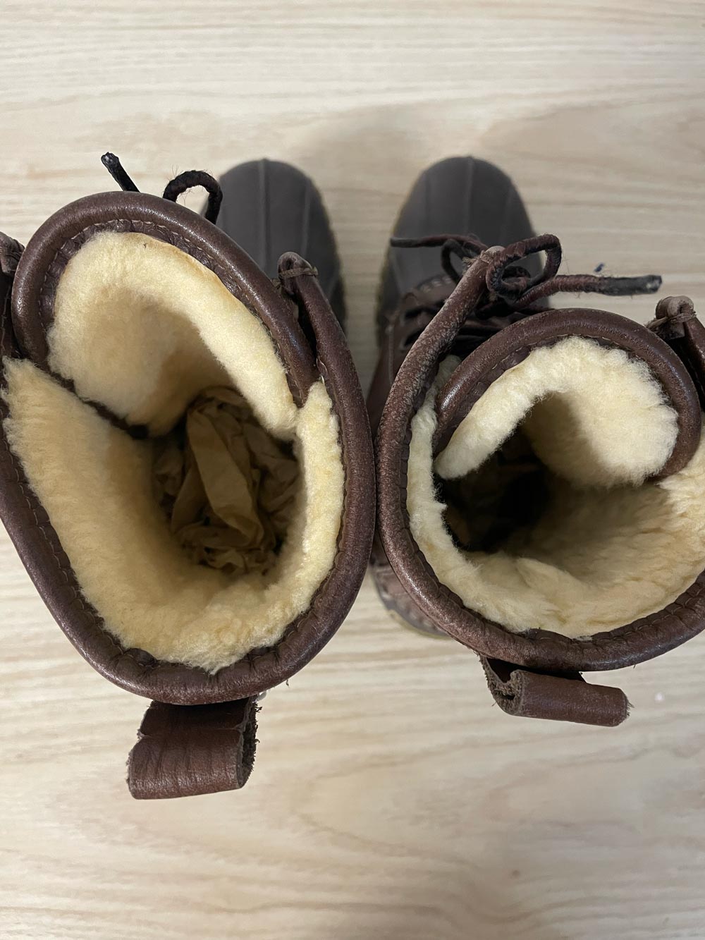 ll bean 'bean boots' 10" shearling lined