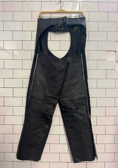 vintage 90s genuine leather chaps - good market thrift store