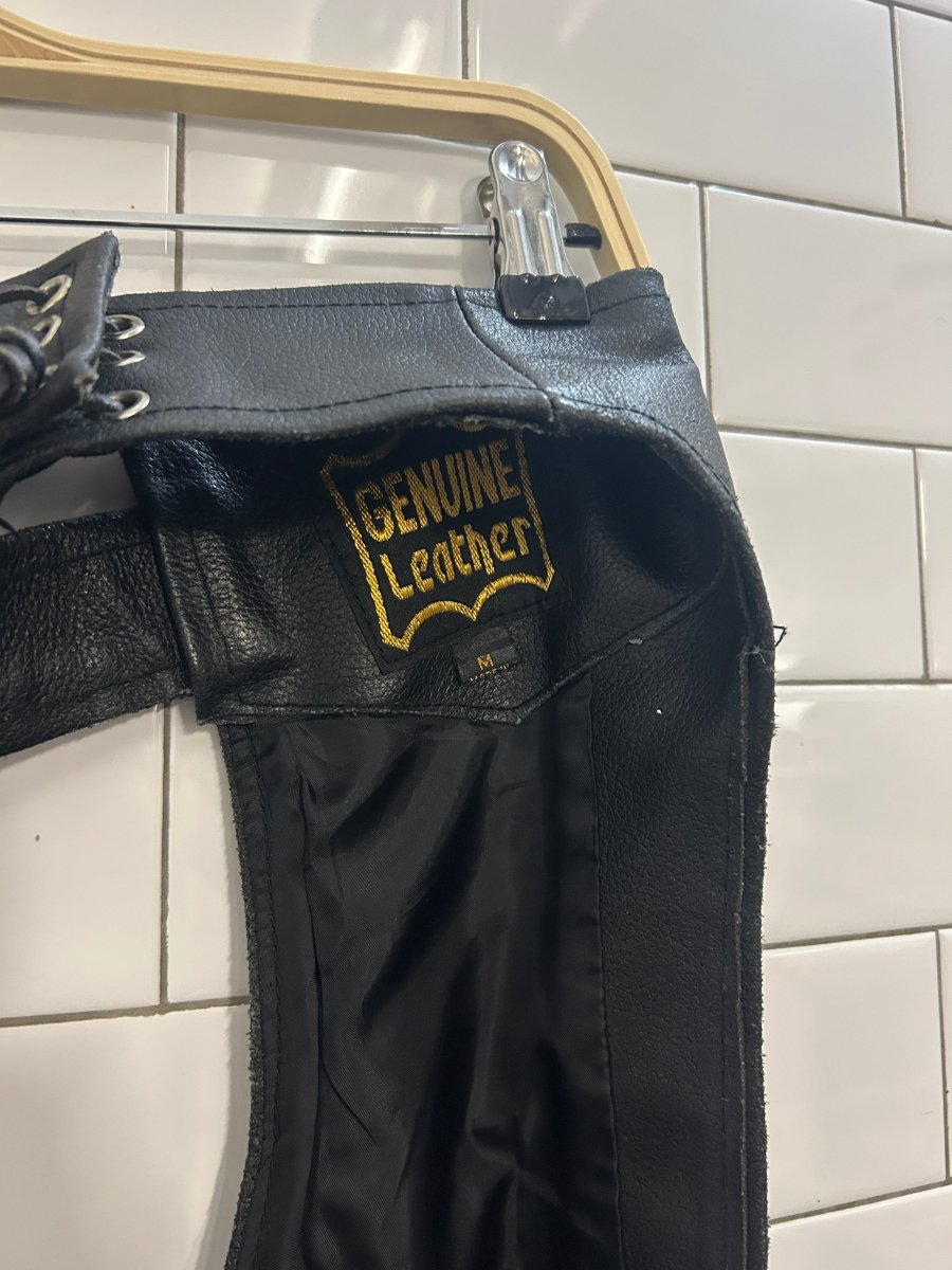 vintage 90s genuine leather chaps - good market thrift store