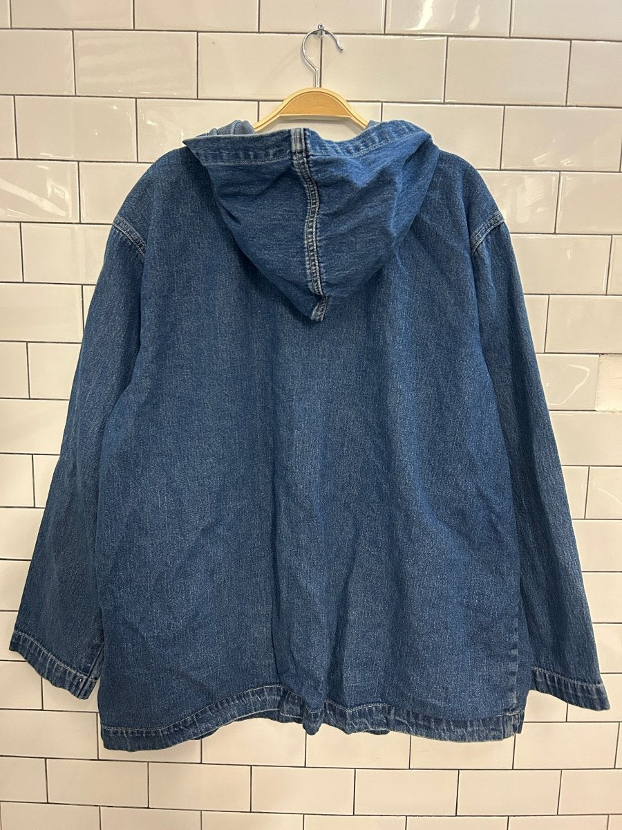 vintage 00s blassport hooded denim jacket - good market thrift store