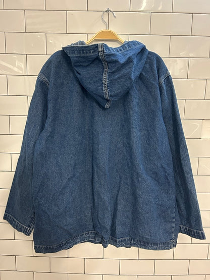 vintage 00s blassport hooded denim jacket - good market thrift store