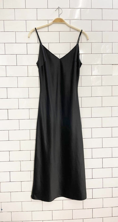 dynamite satin slip midi dress - good market thrift store