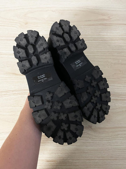 halston heritage donna patent chunky sole platform penny loafer - good market thrift store