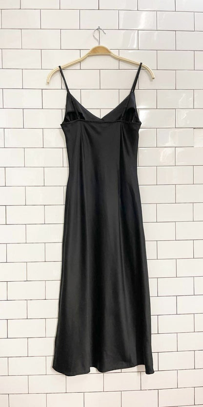 dynamite satin slip midi dress - good market thrift store