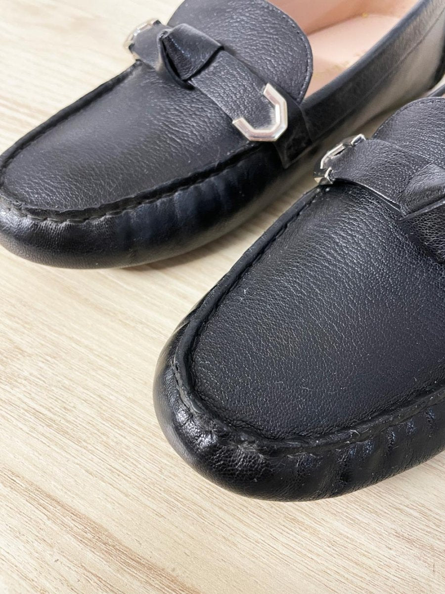 cole haan evelyn bow leather driving loafer - good market thrift store