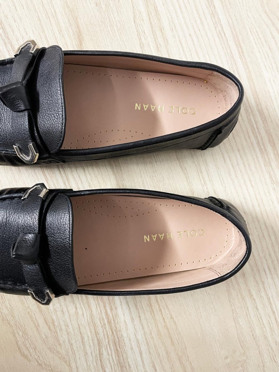 cole haan evelyn bow leather driving loafer - good market thrift store