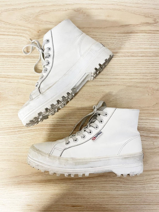 superga alpina leather high top hiker sneakers - good market thrift store