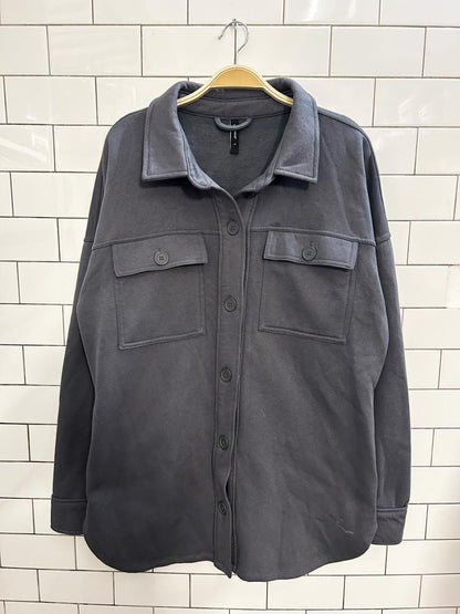 lazypants cozy fleece shirt jacket - good market thrift store